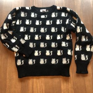 L.S. Ayres & Co Vintage Angora Wool Cat Sweater
